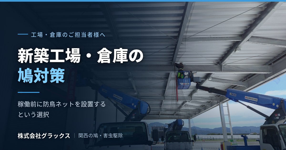 新築工場・倉庫の鳩対策