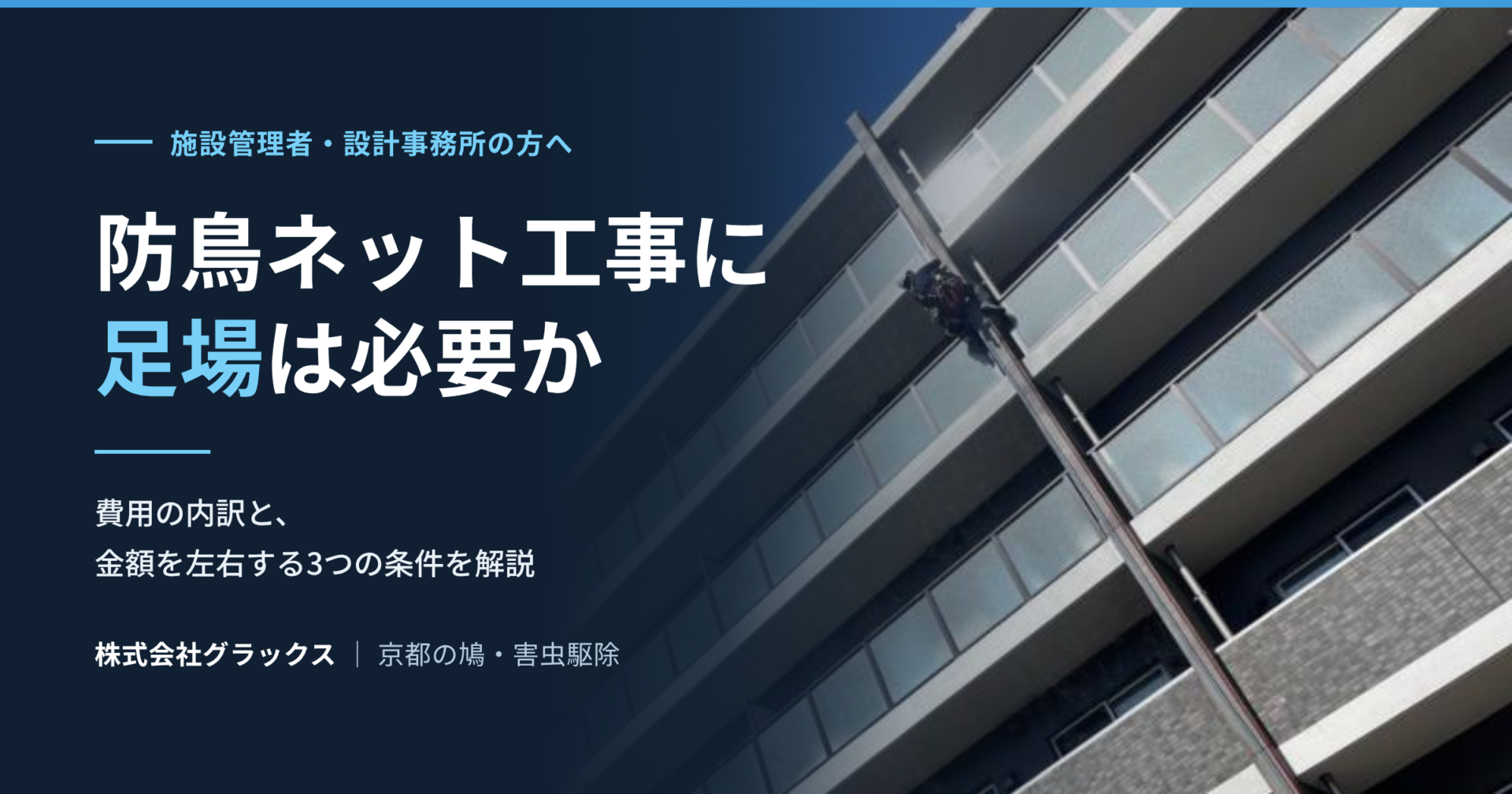 防鳥ネット工事に足場は必要か